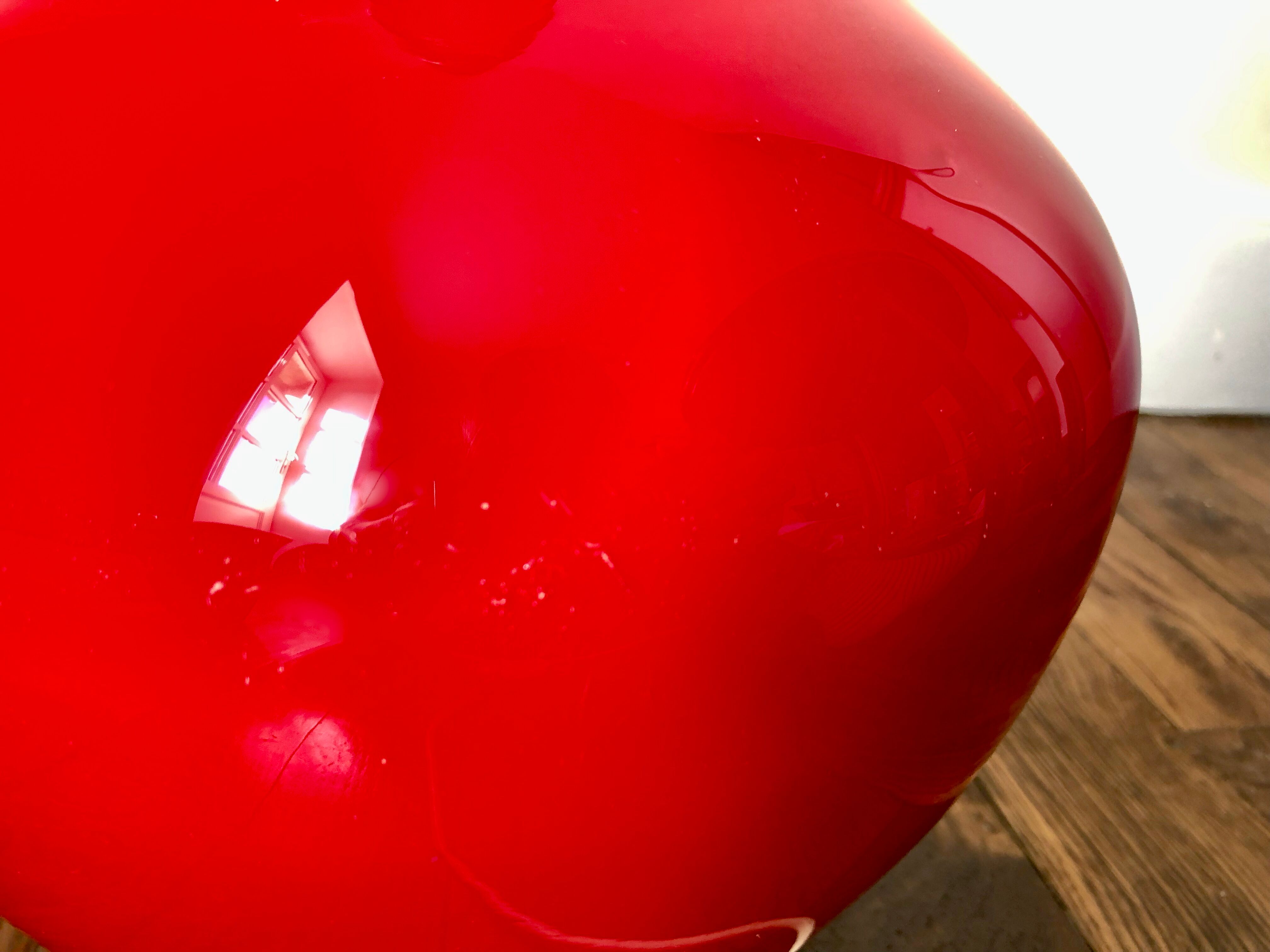 Backlit red lamp foot 1980