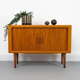 Danish Teak Sideboard with Tambour Doors from CFC Silkeborg, 1980s