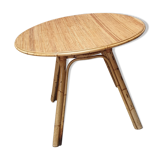 Table à manger en rotin des années 60