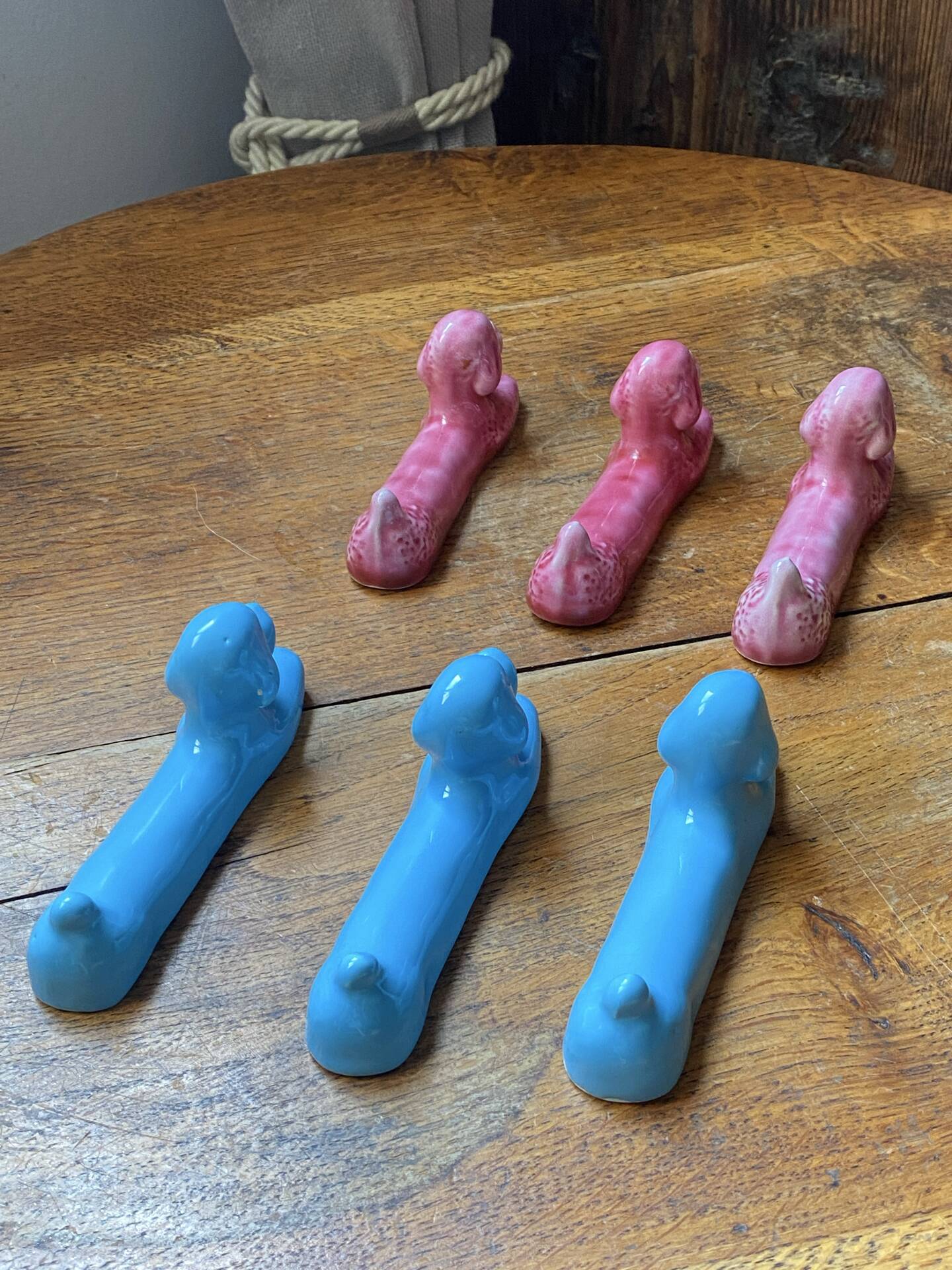 Ceramic poodle knife rest