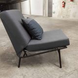 Airborne double bench seat restored foam and new fabrics + 2 matching cushions