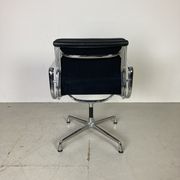 Eames black leather Soft Pad Group chair made by Vitra for Herman Miller