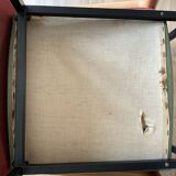 Chaise skaï vert et métal