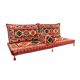 Ethnic Sofa, Living Room Floor Sofa, Red Sofa Seating