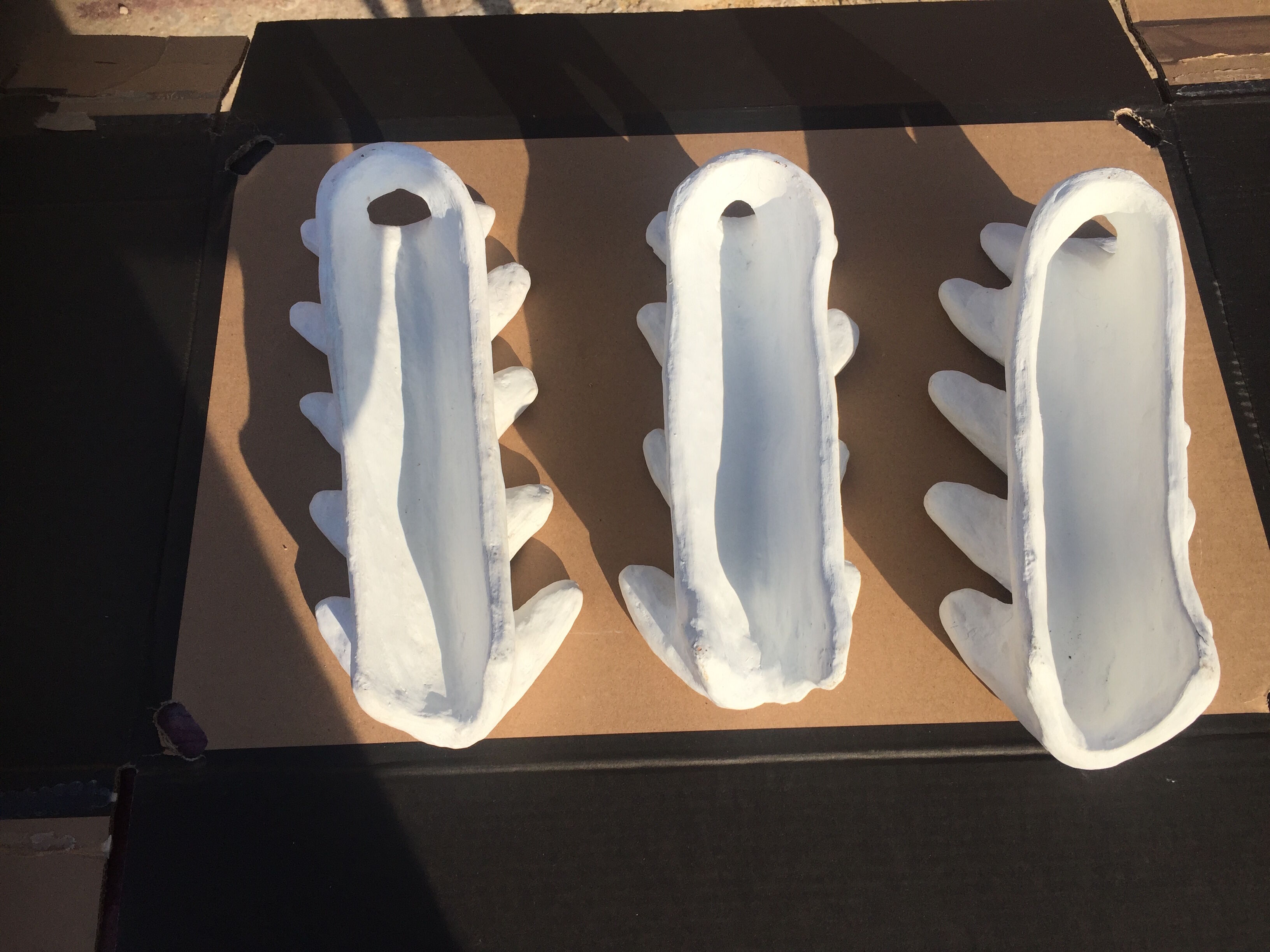 Three plaster wall lamps 'edges'