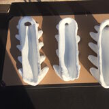 Three plaster wall lamps 'edges'