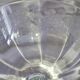 Beautiful set of seven crystal champagne glasses engraved with vine branches