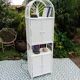 White rattan shelf