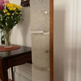 Vintage floor lamp in teak and granite Perspex