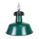 Industrial Green Enamel Factory Lamp with Cast Iron Top, 1960s
