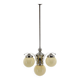 Art Deco, Chrome and Champagne Glass Chandelier, 1930s