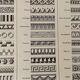 Lithograph engraving on architectural ornaments from 1928