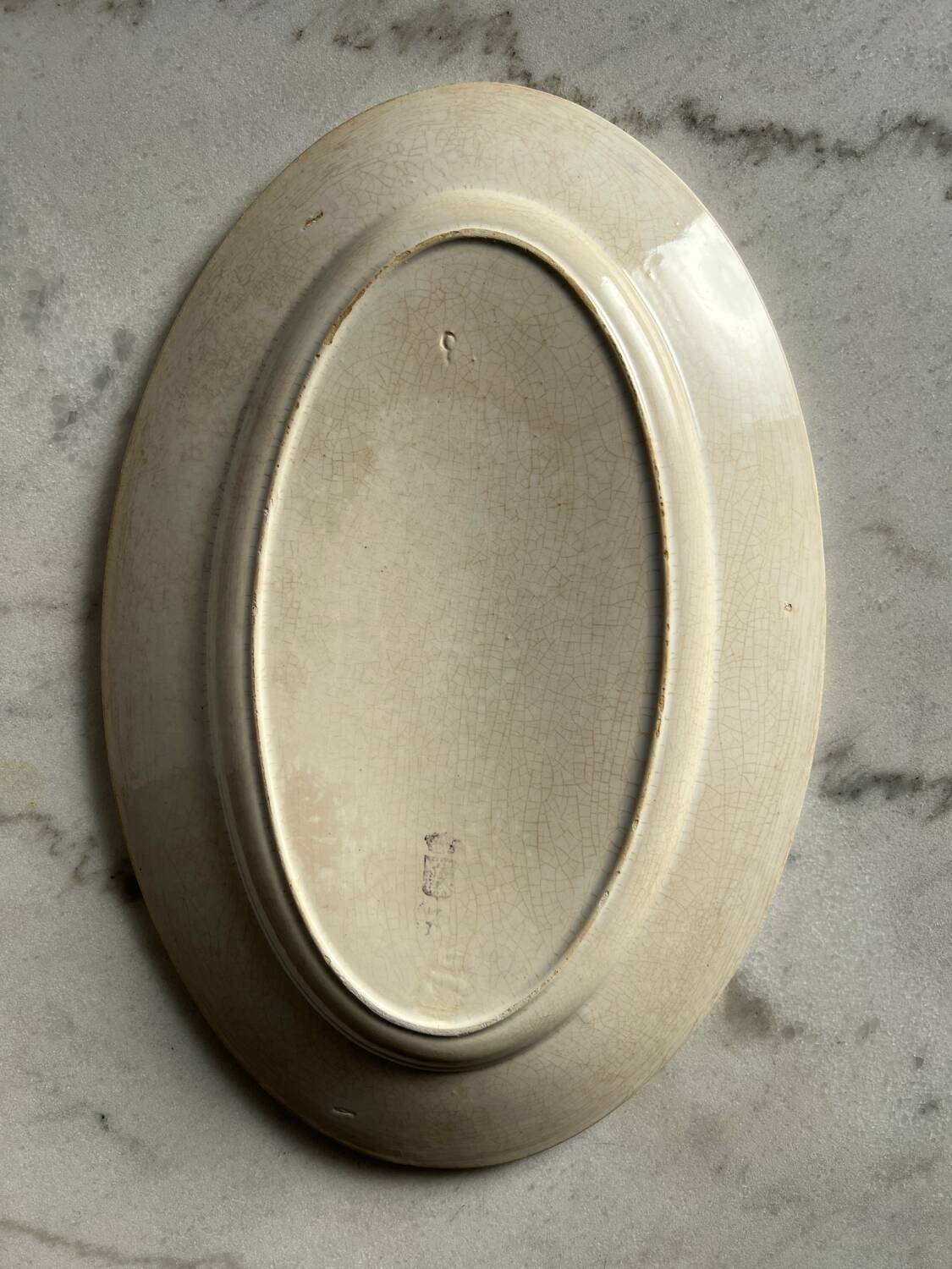 Old floral decor presentation plate