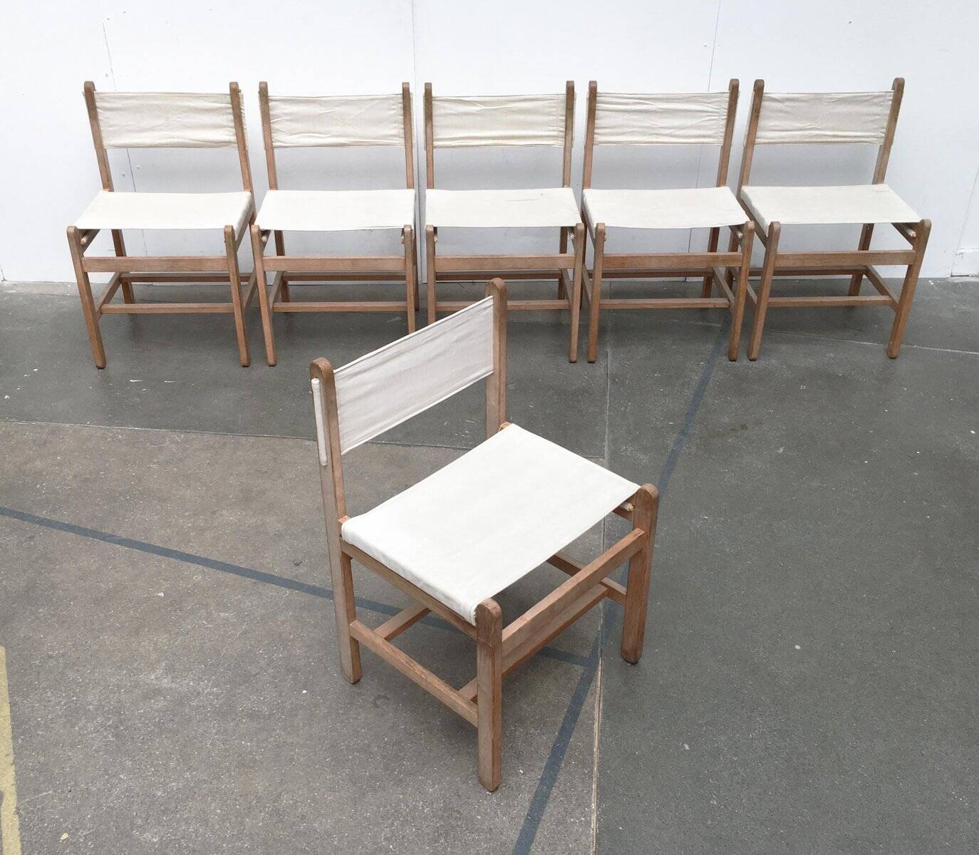 Mid-century Danish Safari dining chairs by Peter Ole Schiønning for Niels Eilersen, set of 6.