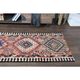 1970s Turkish Oushak Handmade Wool Cotton Orange Runner Rug 93x305