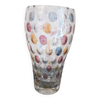 Optical Vase / Vintage Bonbonniere. Boske sklo. Czech glass. Czech glass.