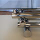 Chrome & smoked glass coffee table