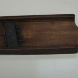 Old kitchen mandolin in wood and iron double blades