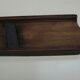 Old kitchen mandolin in wood and iron double blades