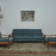 Ensemble salon en teck scandinave, années 1970, ensemble de 3
