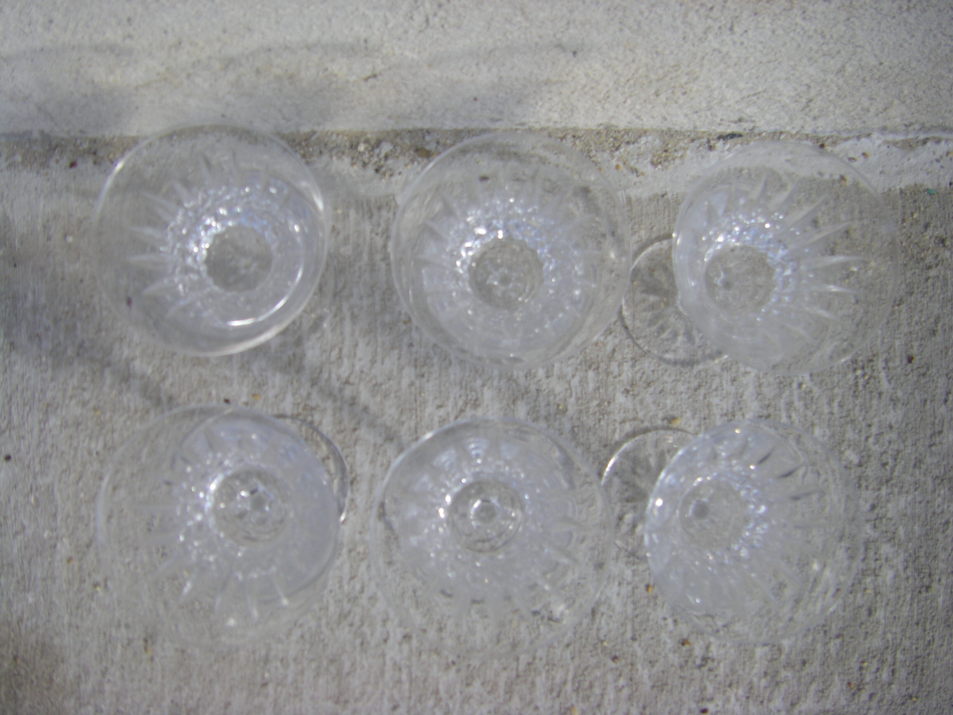 Series of six crystal glasses