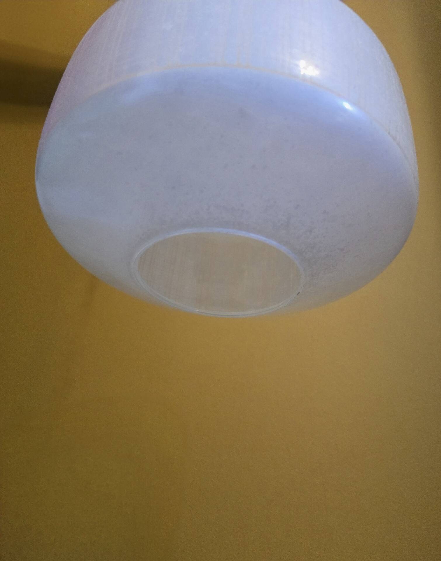Vintage white striped glass checkered suspension globe