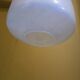 Vintage white striped glass checkered suspension globe