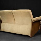 Mid-century norwegian modern two-seater sofa stressless pegasus low back loveseat from ekornes