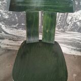 Set of 10 wooden bistro chairs