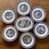 Service faience anglaise  'Willow' Barratts of Staffordshire 1970