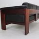 Tobia Scarpa black leather "Bastiano" 2-seater sofa for Knoll, 1960s, Italy
