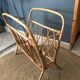 Porte revues en rotin vintage