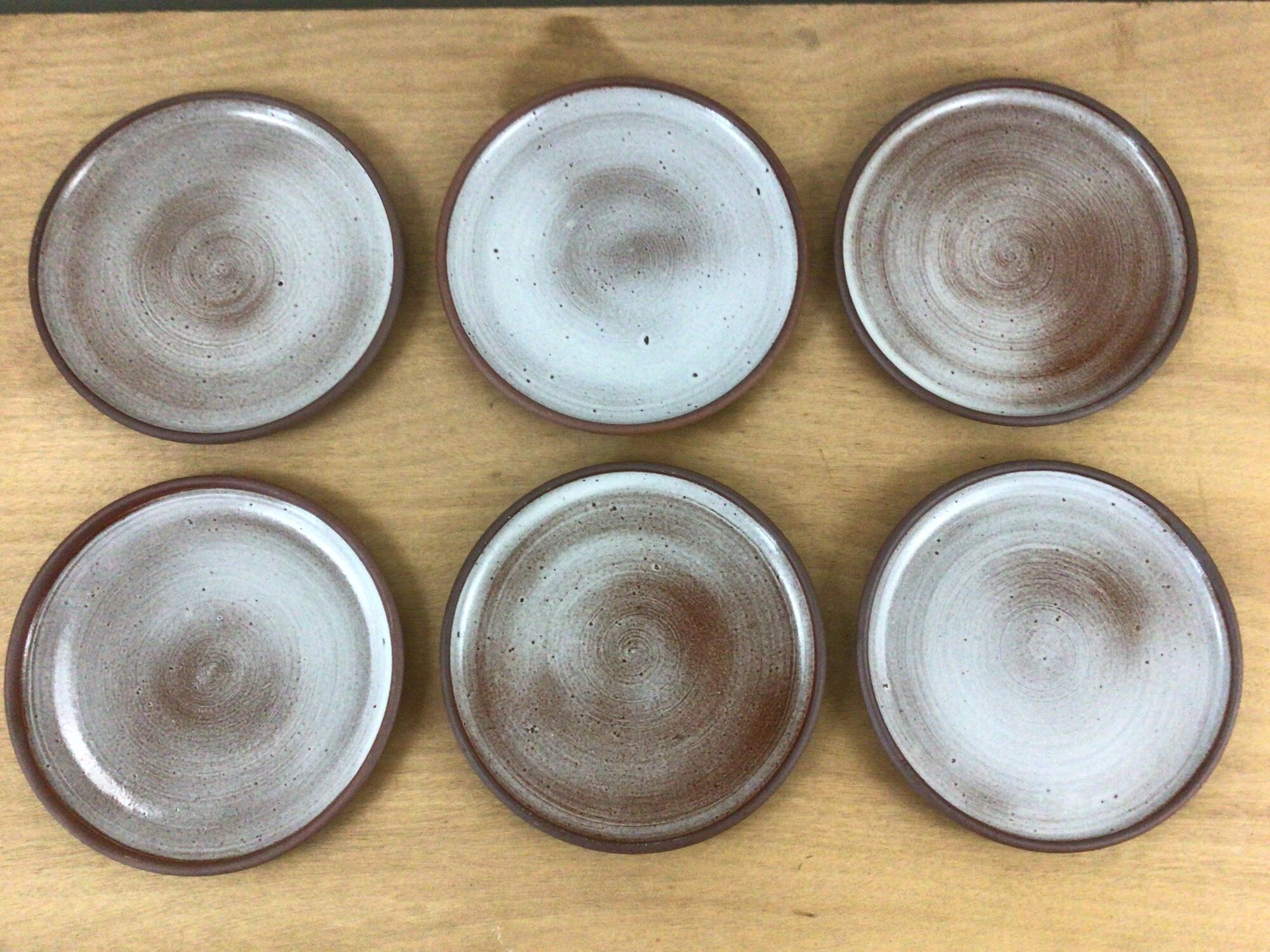 Set of 6 plates in stoneware J&N Pierlot Ratilly