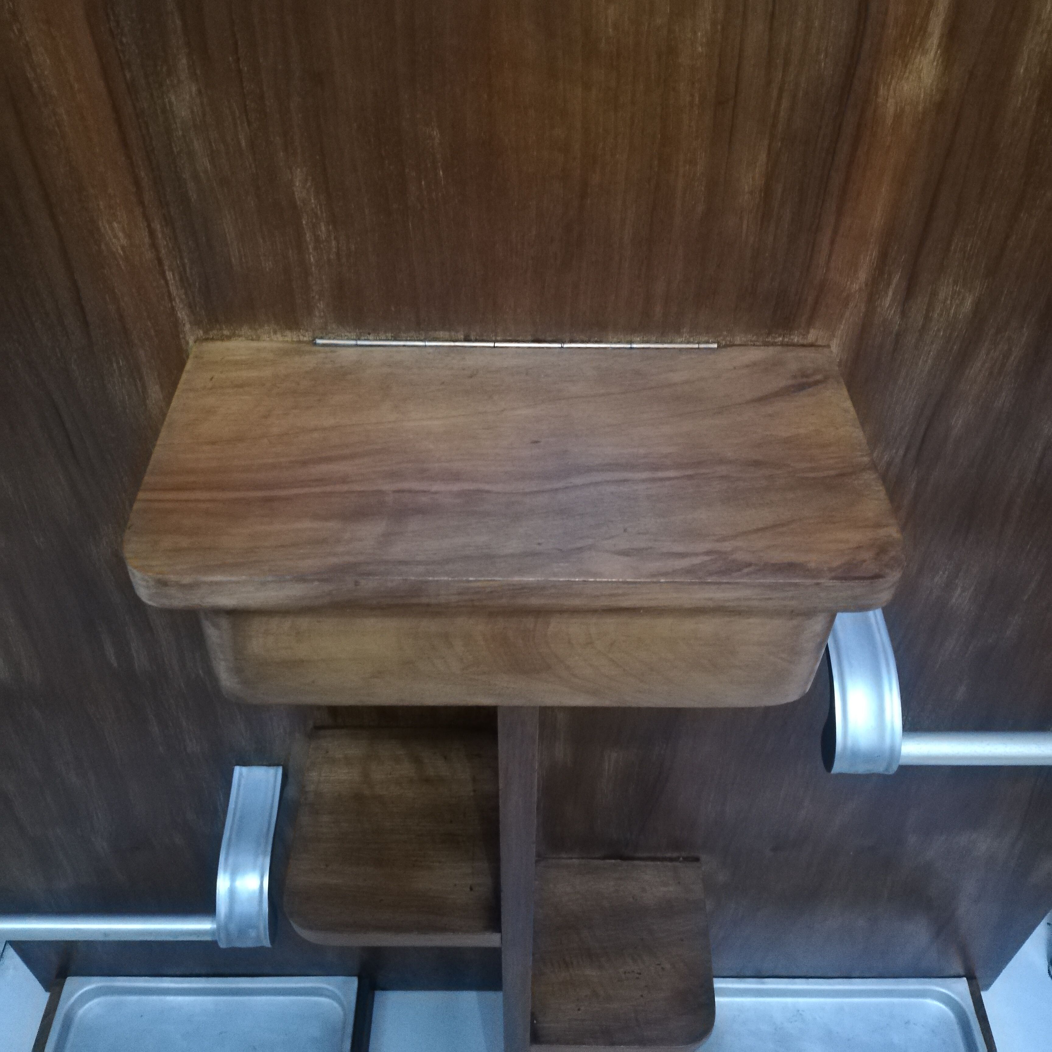 Cloakroom walnut coat rack