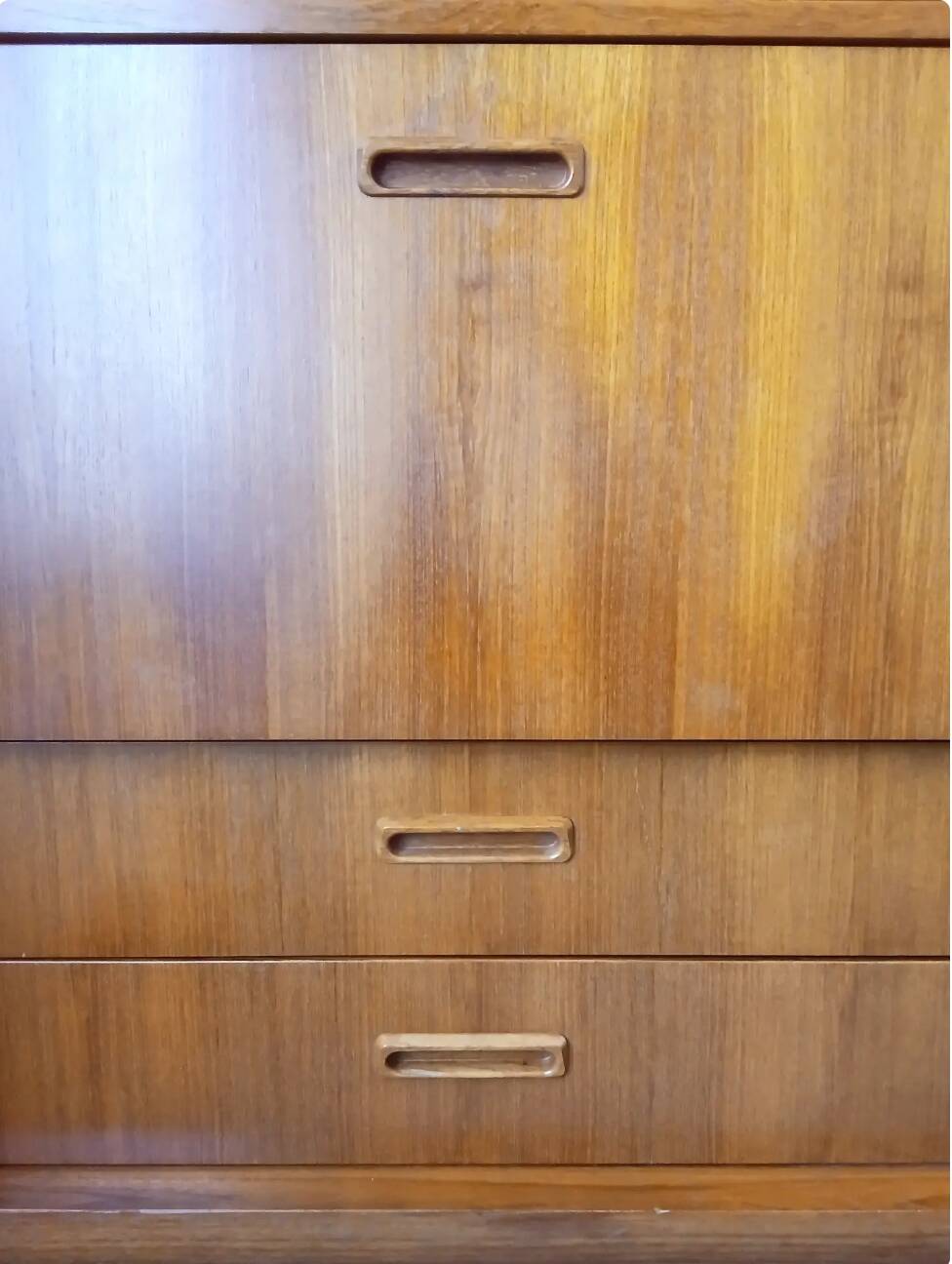 Sideboard library in Scandinavian style made of teak.