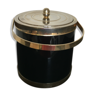 Vintage black and metal ice bucket