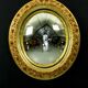 19th century French Gilt  butler mirror with roses and birds