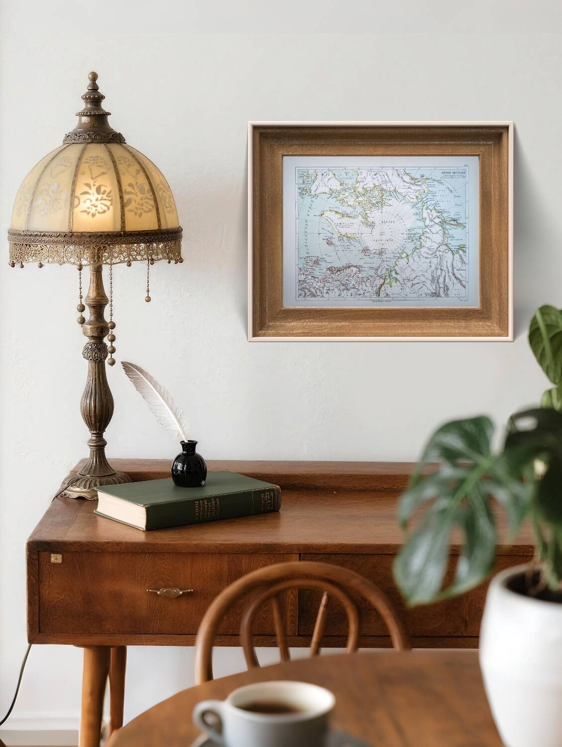 The Arctic region, period map, 1887, Authentic.