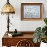 The Arctic region, period map, 1887, Authentic.