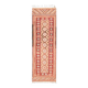 1970s Vintage Turkish Hand-Knotted Wool Cotton Orange Runner Rug 89x287