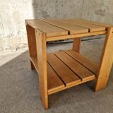 Vintage crate table, 1990s oak