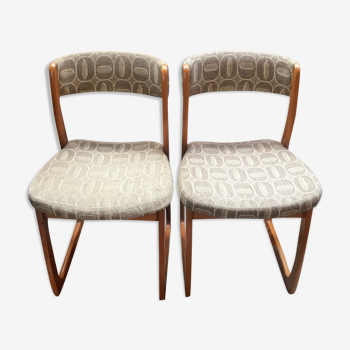 Pair of sleigh chairs 1960 Self