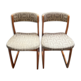 Paire de chaises traîneau 1960 Self