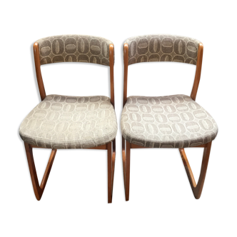 Pair of sleigh chairs 1960 Self
