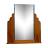 Art deco mirror, and column wooden frame