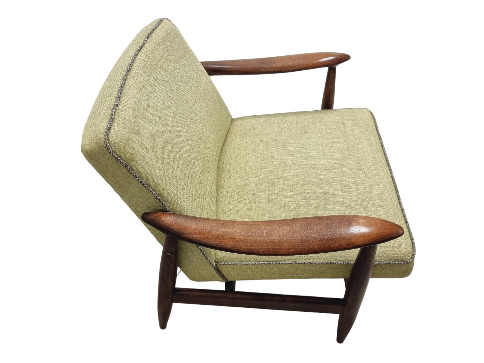 Set of GFM-87 armchairs with footrest by E. Homa/J. Kędziorek, 1960-70's, Polish