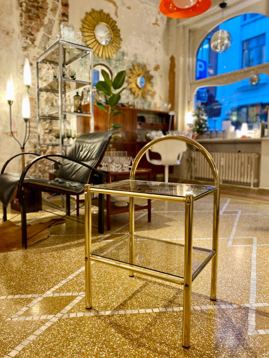 Table de nuit/bout de canapé Hollywood Regency