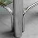 1970s vintage metal smoked glass vintage modern antique tv stand table