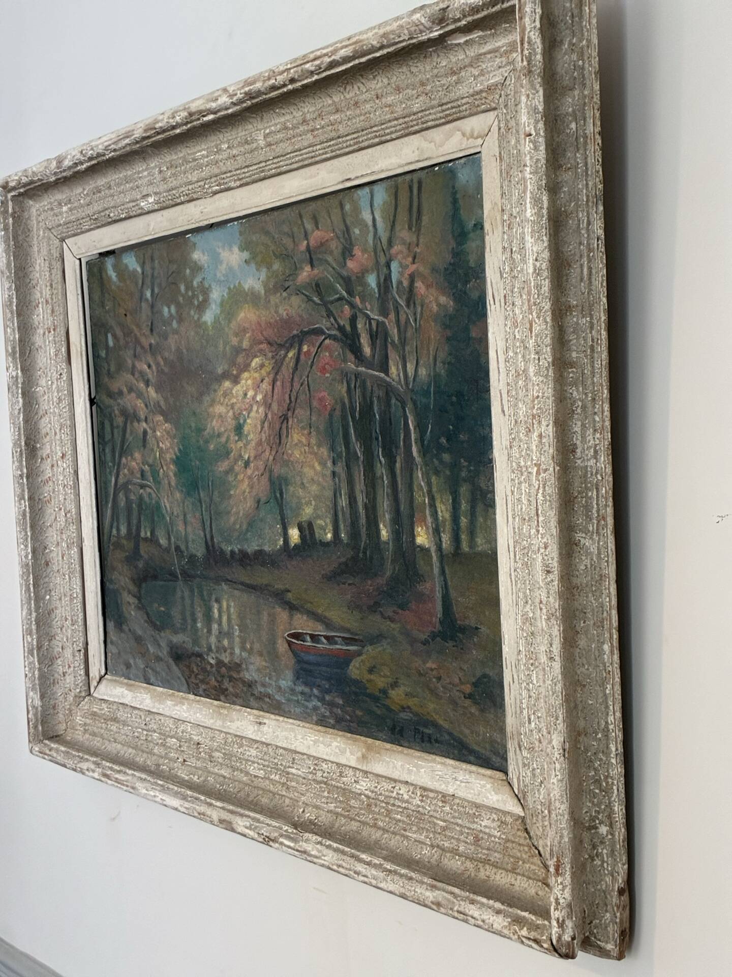 Mid-century landscape oil painting