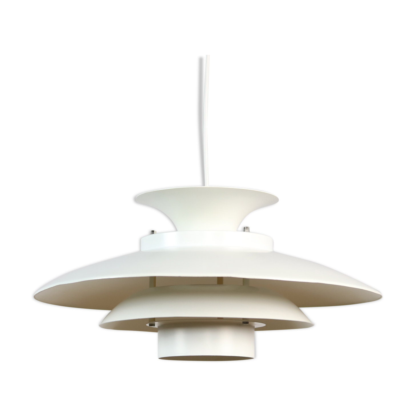 White Danish design hanging lamp